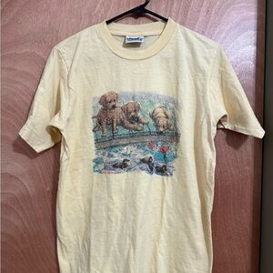 Vintage 90s Yellow puppy T-Shirt